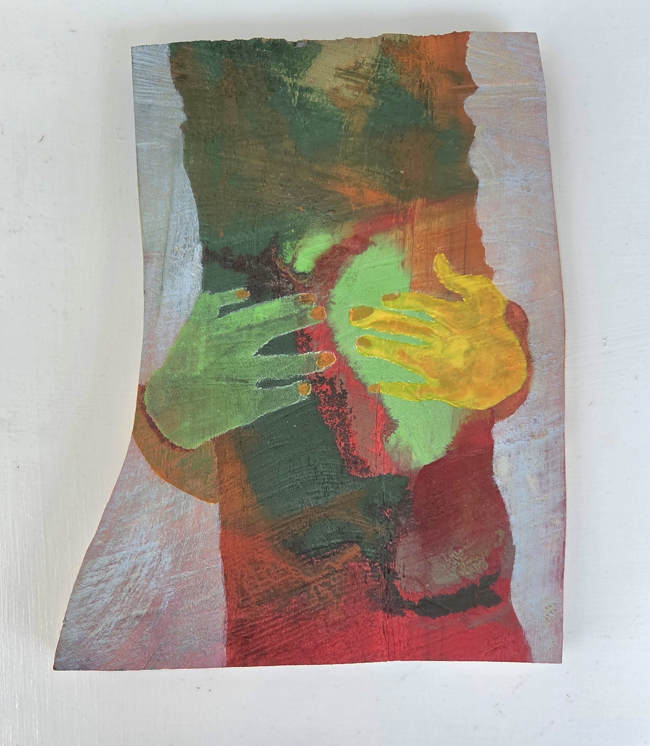 Kram et træ ca. 20 x 30 Akryl på valnød
