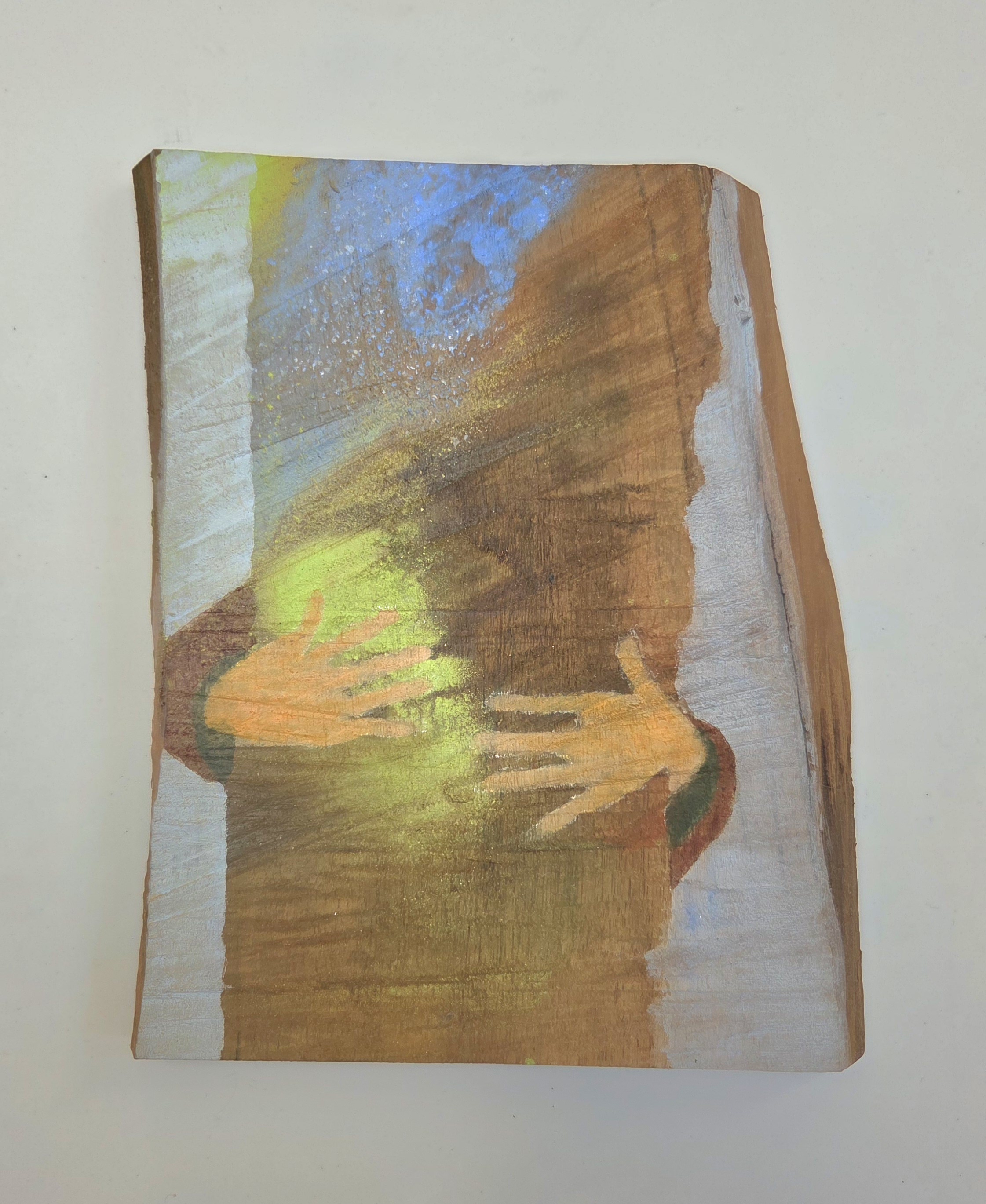 Kram et træ ca. 18 x 23 Akryl på valnød