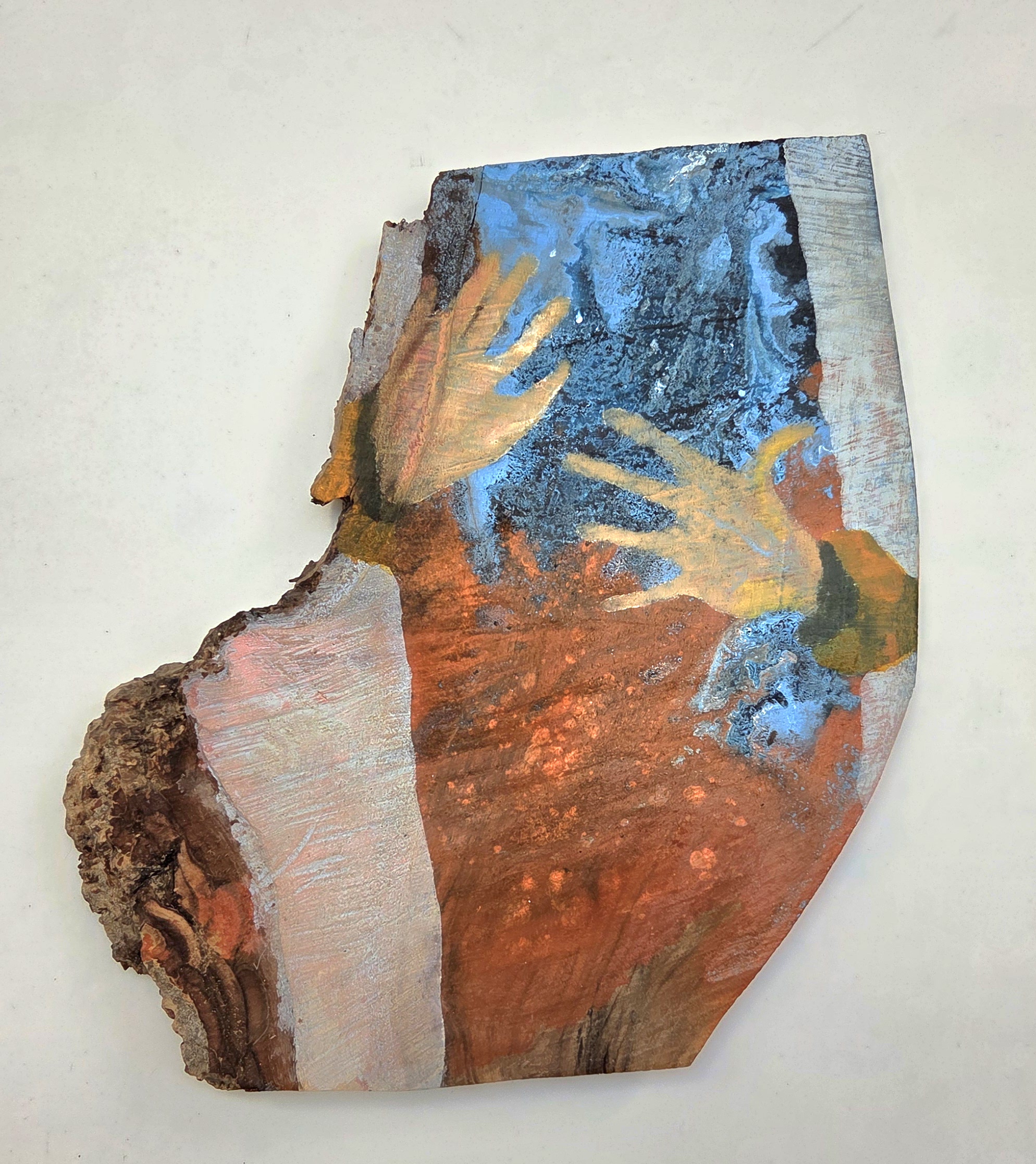 Kram et træ ca. 20 x 29 Akryl på valnød 
