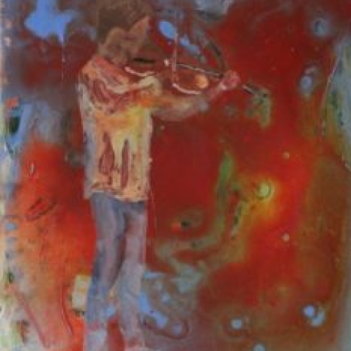Solgt - Violinisten 40x50